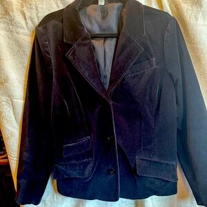 Vintage black velvet blazer -Old Navy